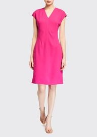 Elie Tahari Fern Crepe Sheath Dress Pink at Bergdorf Goodman